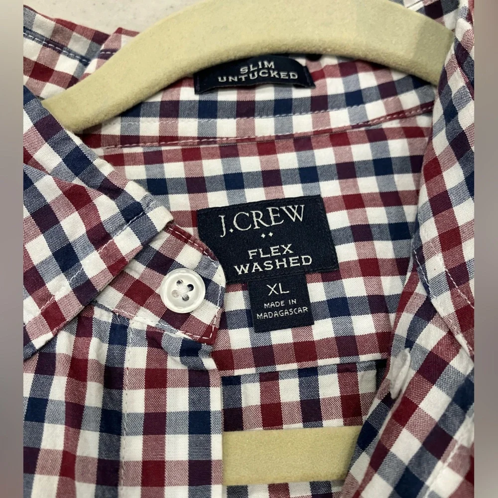 J.Crew Men’s flex Washed XL Slim Untucked Oxford Button Down Shirt - Picture 2 of 2